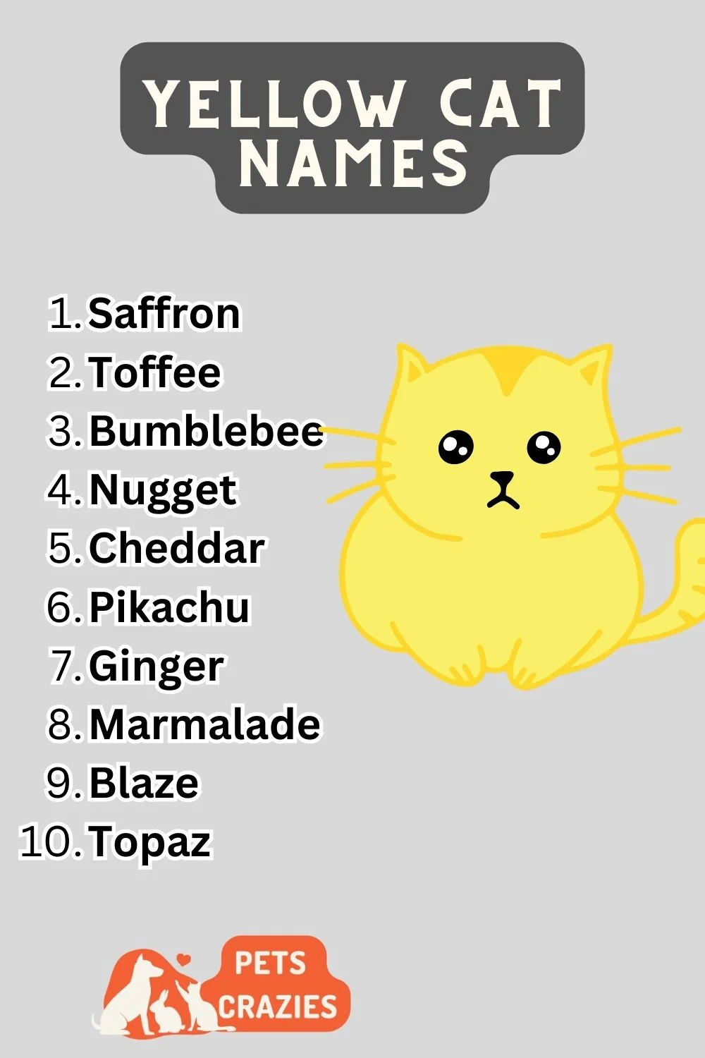 Yellow Cat Names List