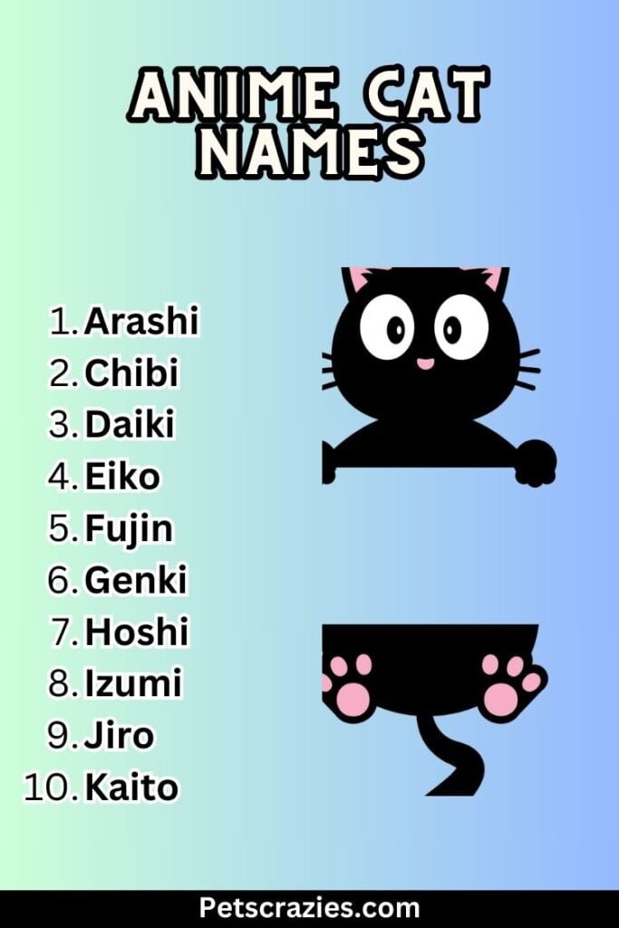 Anime Cat Names For Male