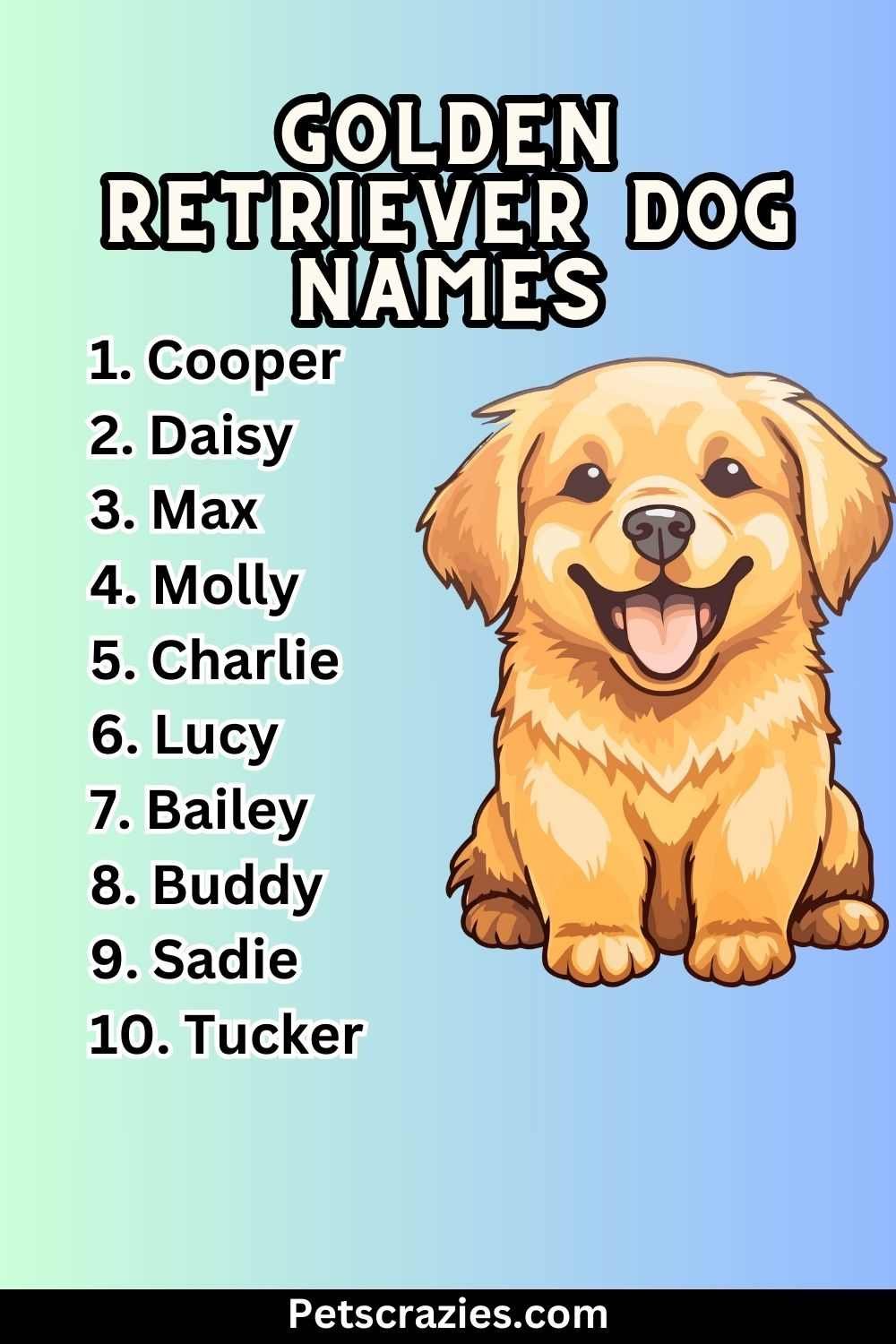 Golden Retriever Dog Names Ideas List