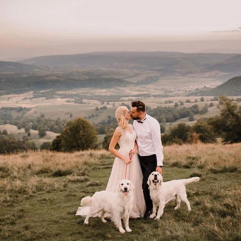 Ethereal Countryside Couple with Furry
