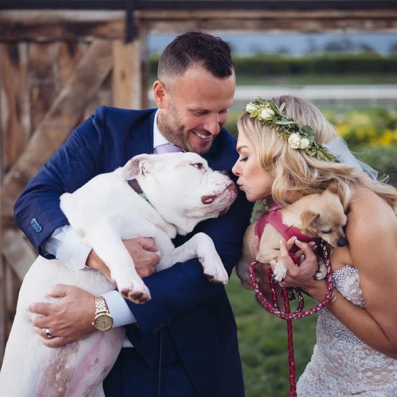 Rustic Wedding Bliss with Pups Costume
