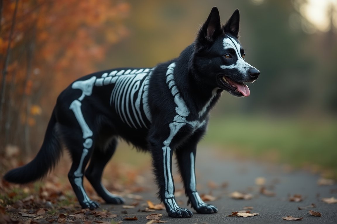 Skeleton Dog Costume – Spooky and Stylish for Halloween