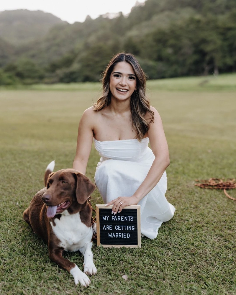 Engagement Announcement with Furry Friend