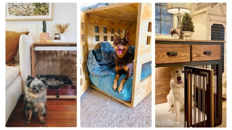 View of 20 DIY Dog Crate Ideas