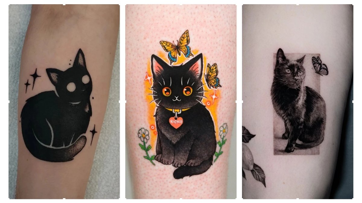 14 Enchanting Black Cat Tattoo Ideas 1