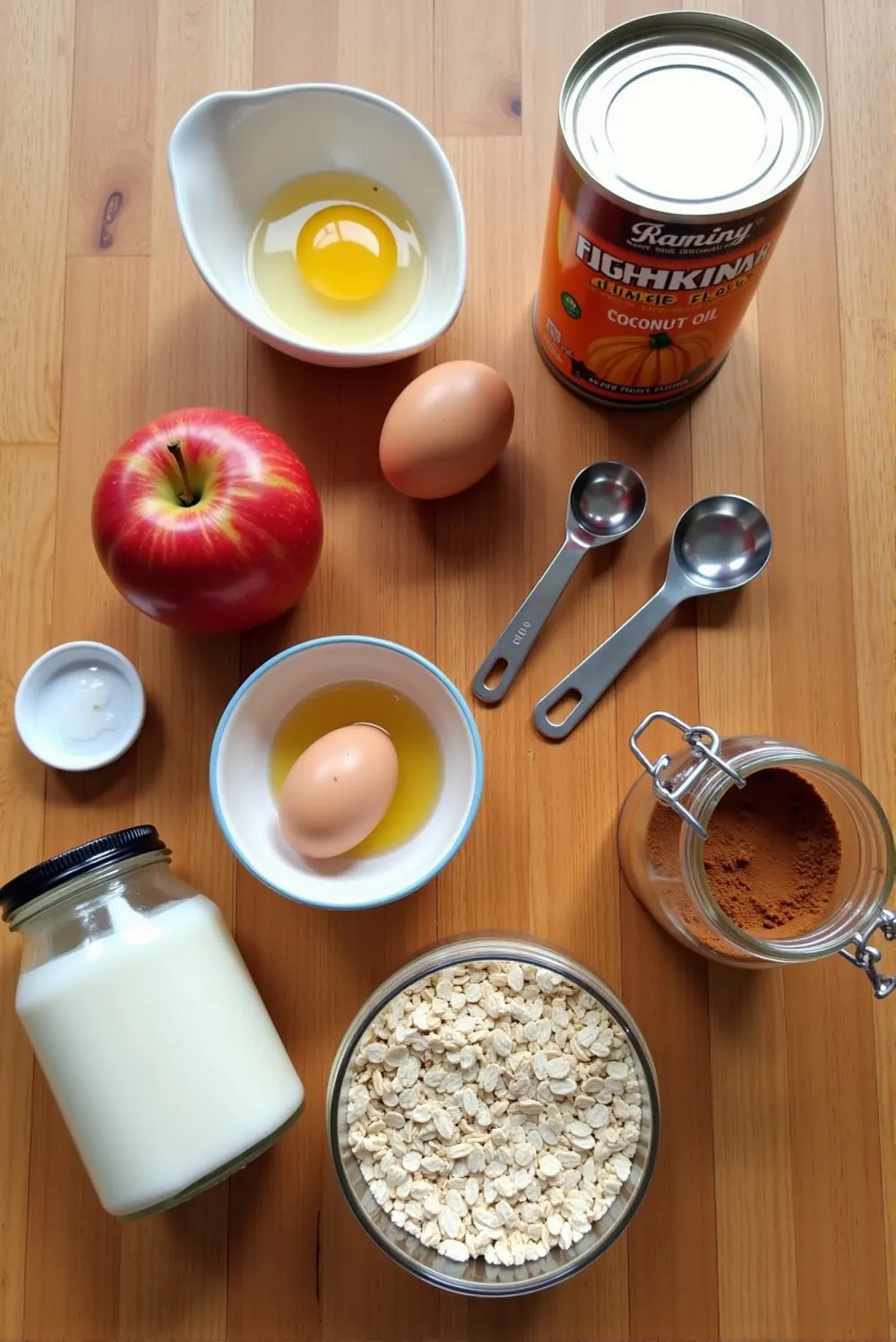 Homemade Soft Pumpkin and Apple Dog Treats ingredients