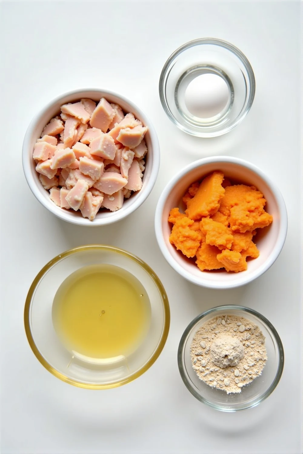 Homemade Soft Sweet Potato and Chicken Dog Treats ingredients 