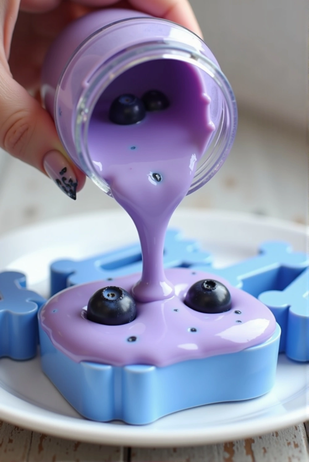 Frozen Blueberry & Yogurt Dog Treats – A Low-Fat, Cooling Snack for Hot Days process