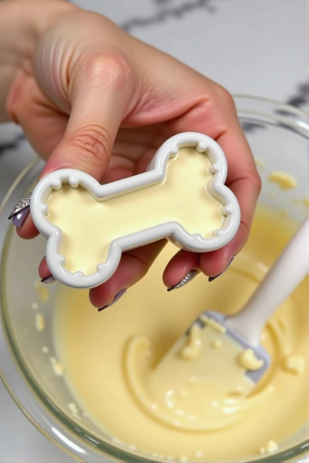 No-Bake Banana & Yogurt Dog Treats – A Cool & Creamy Snack for Hot Days process