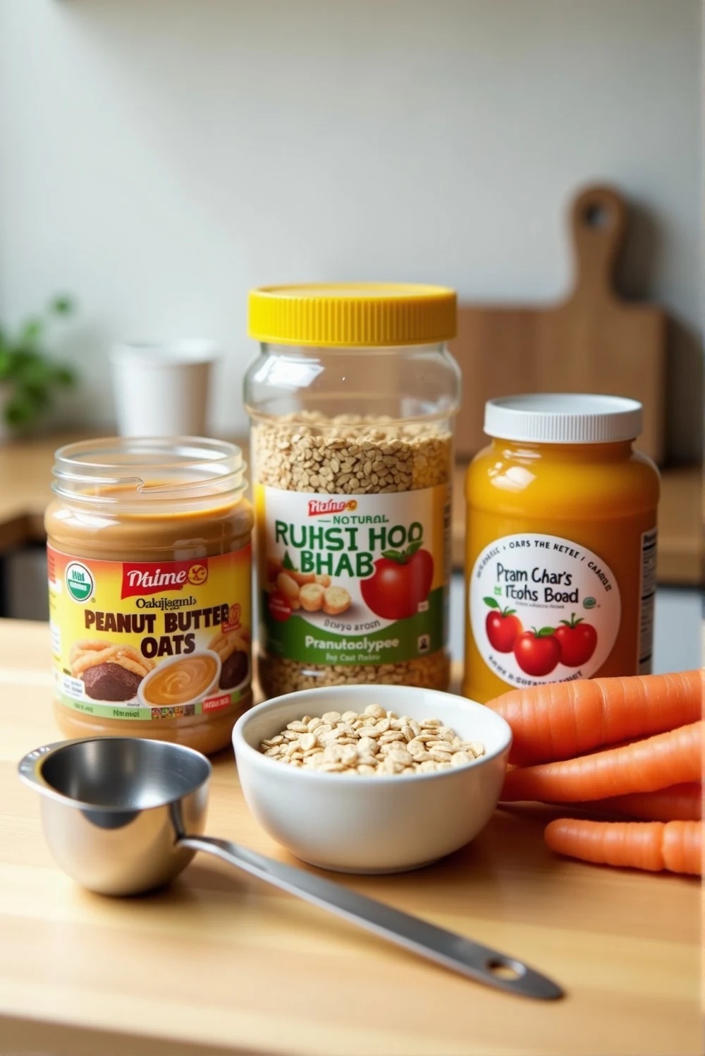 No-Bake Peanut Butter Oatmeal Dog Treats – A Quick & Healthy Snack for Your Pup ingredients