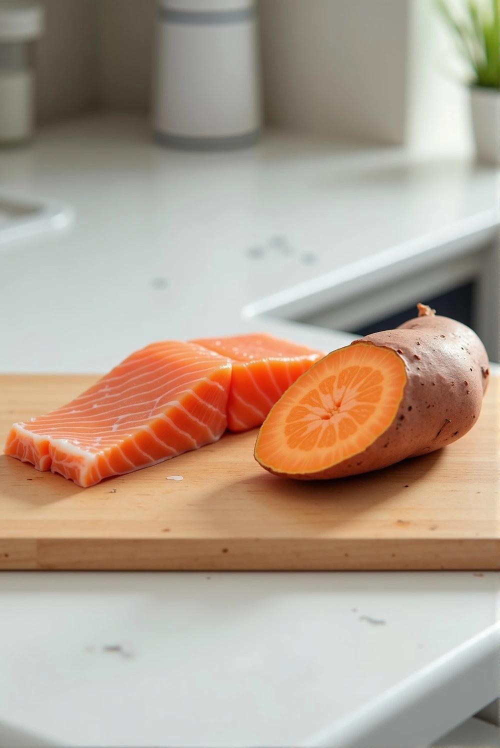 Salmon & Sweet Potato Low-Fat Dog Jerky – A High-Protein, Guilt-Free Treat ingredients