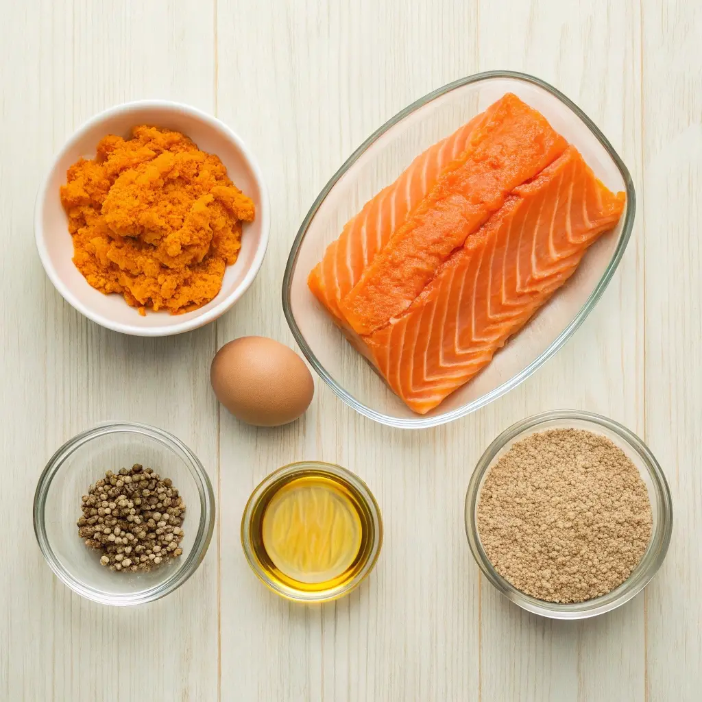 Savory Salmon & Pumpkin Purée for Picky Cats – A Flavor-Packed Meal ingredients
