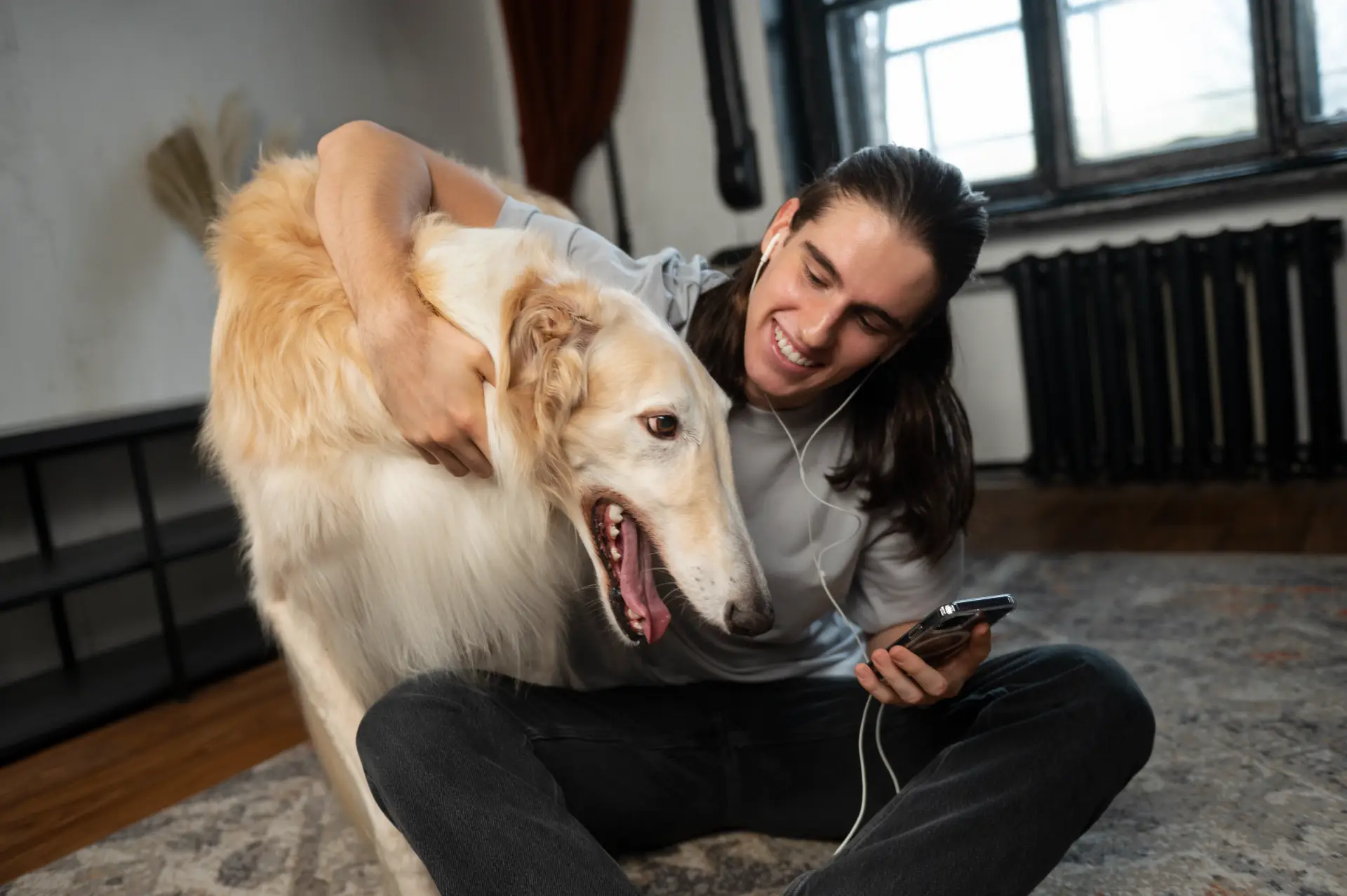 Dog is seeking an outlet for entertaintment.