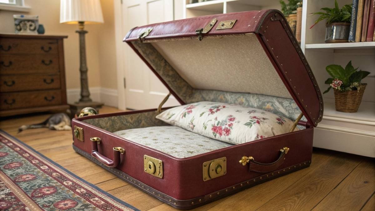 Vintage Valise Pet Nook