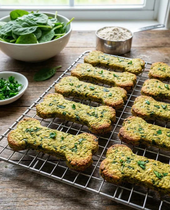 The "Crunchy Scrubber" Spinach Biscuit