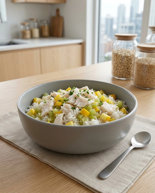 "The 'Low-Fat' Whitefish & Veggie Delight"