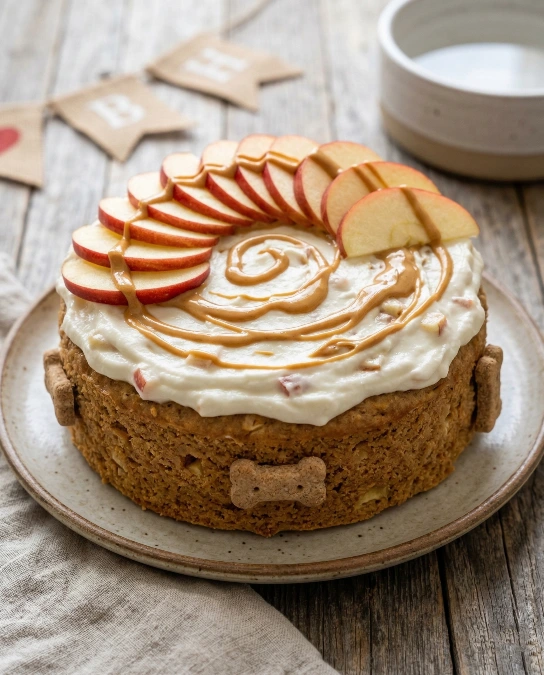 The Classic Peanut Butter & Apple Pup-Cake