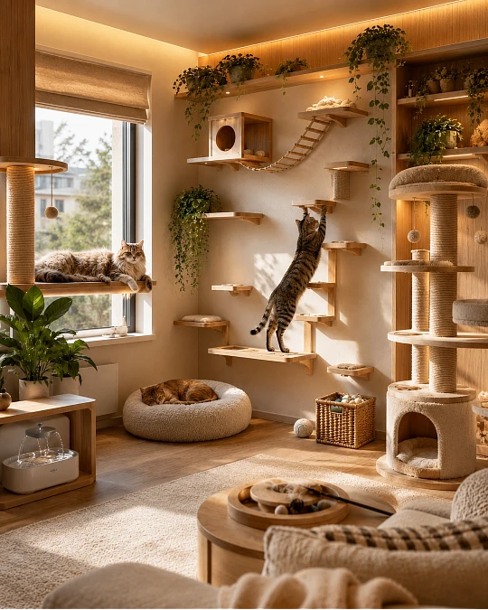 Warm Cat-Climbing Lounge
