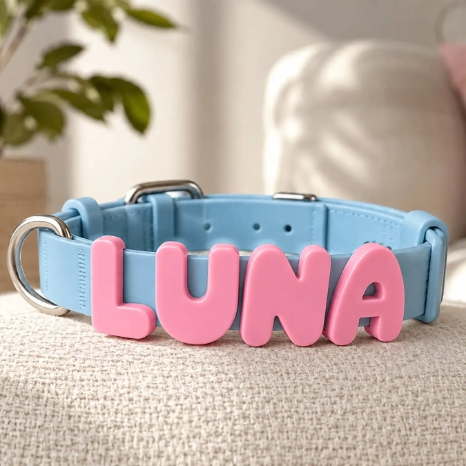 Personalized Pastel Name Collar