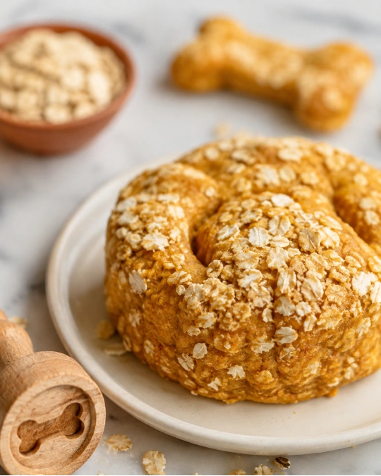 Pumpkin Oat Dog Birthday Cake