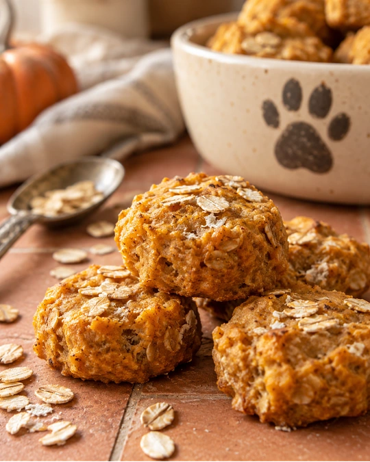 9 Healthy Homemade Soft Dog Treats Your Pup Will Love 2 Soft Pumpkin Oat Dog Treats