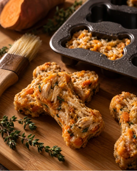 9 Healthy Homemade Soft Dog Treats Your Pup Will Love 3 Soft Chicken and Sweet Potato Bites