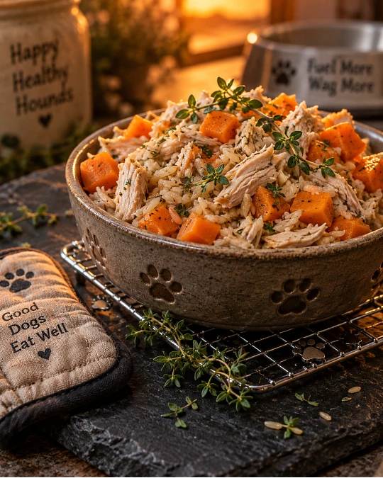 Chicken Brown Rice and Carrot Dog Food