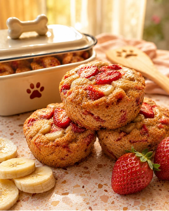 Strawberry Banana Dog Birthday Cake