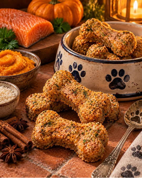Salmon Rice and Pumpkin Dog Food