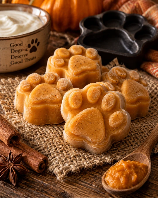 Pumpkin Yogurt Dog Ice Cream Bites