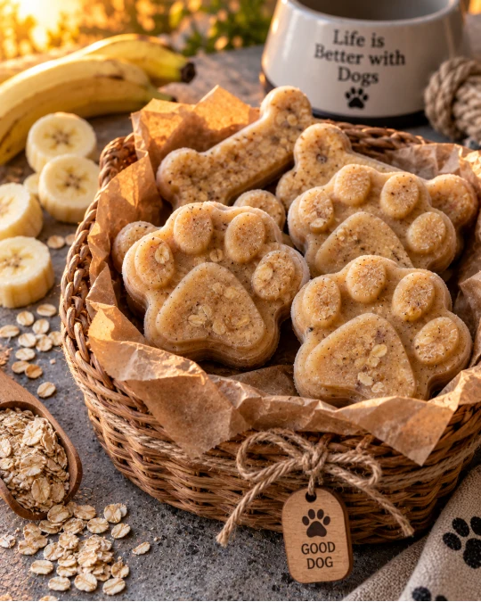Banana Oat Dog Ice Cream Bites