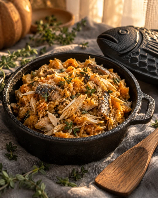 Sardine Chicken Pumpkin Mash