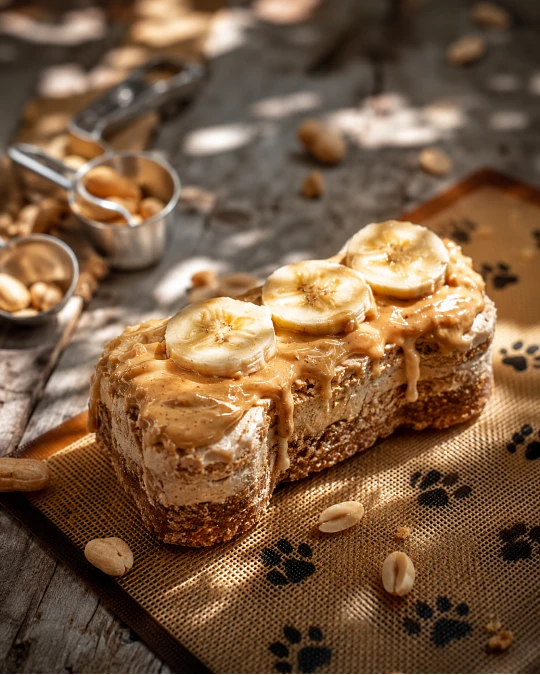  Peanut Butter Banana Dog Birthday Cake
