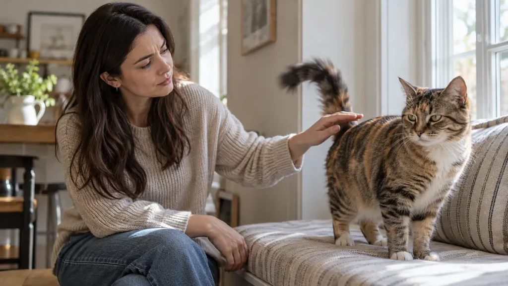 7 Signs Your CAT DOESN'T LOVE You (Even If You Think They Do) 3 Your Cat Flicks Its Tail Every Time You Try to Pet Them