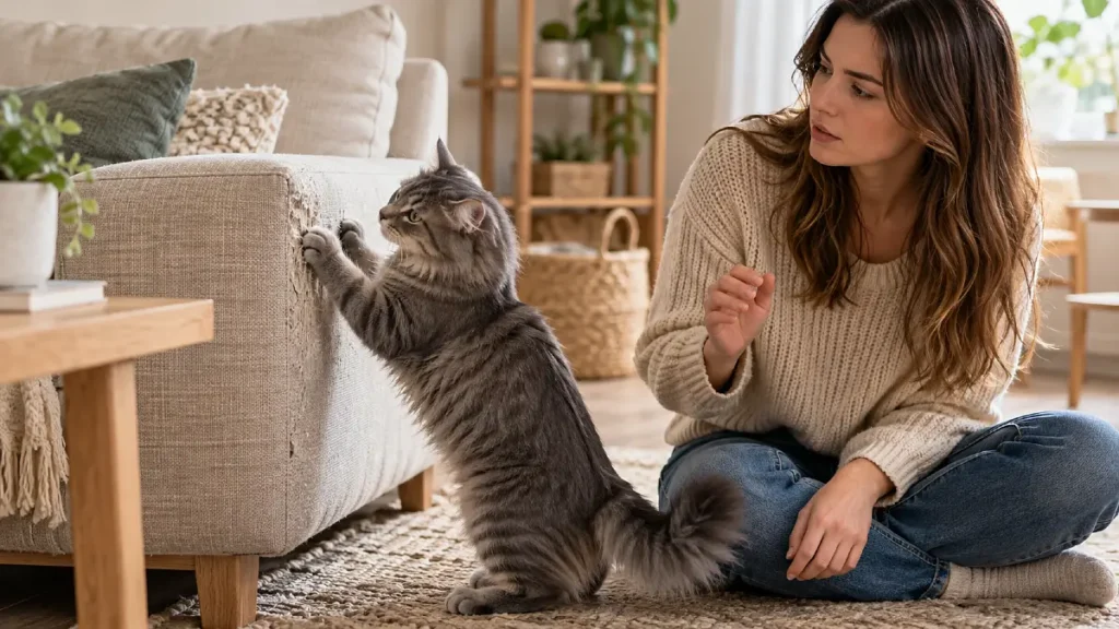 7 Signs Your CAT DOESN'T LOVE You (Even If You Think They Do) 4 Your Cat Starts Scratching Furniture Much More Than Usual