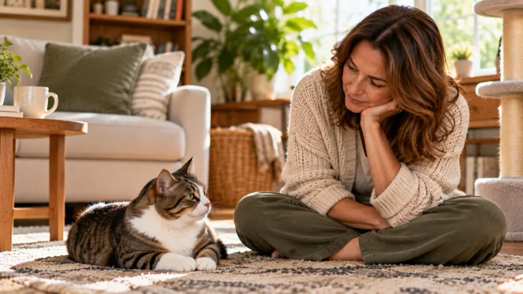 What It Means When Your Cat Never Stretches Around You