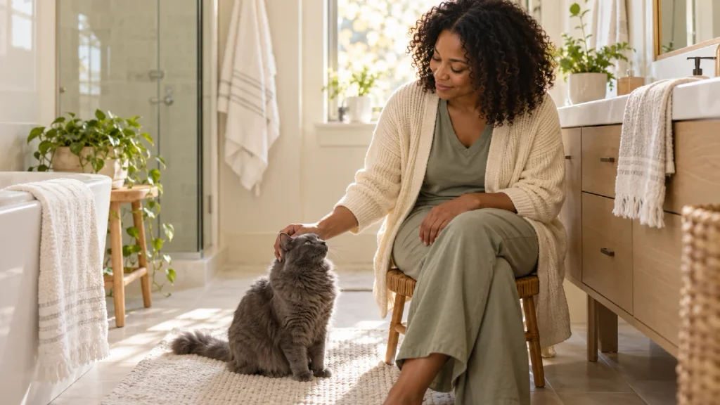 How Your Predictable Bathroom Routine Makes Your Cat Feel Safe