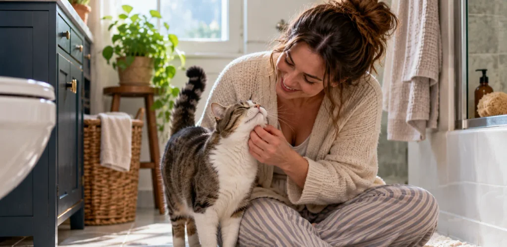 Why Your Cat Loves Getting Your Attention in the Bathroom