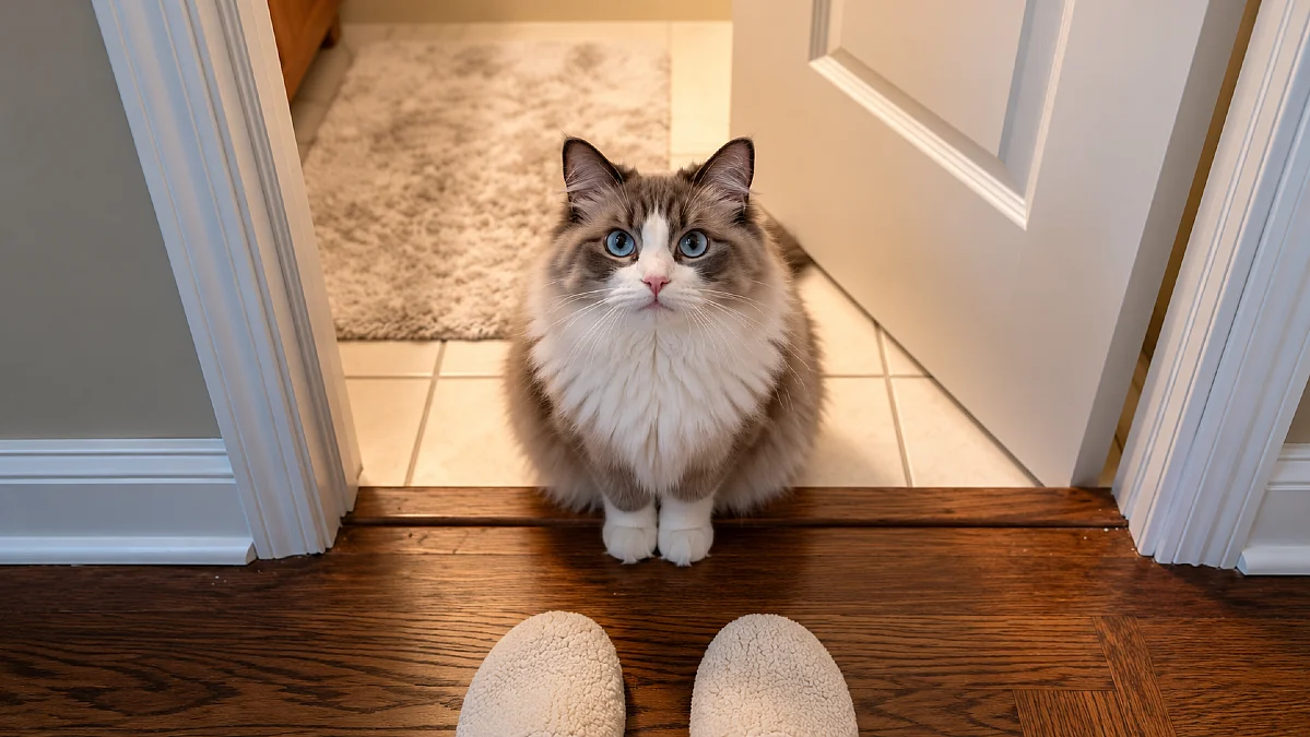 If Your Cat Follows You to the Bathroom, This Is the Real Reason 5 If Your Cat Follows You to the Bathroom, This Is the Real Reason
