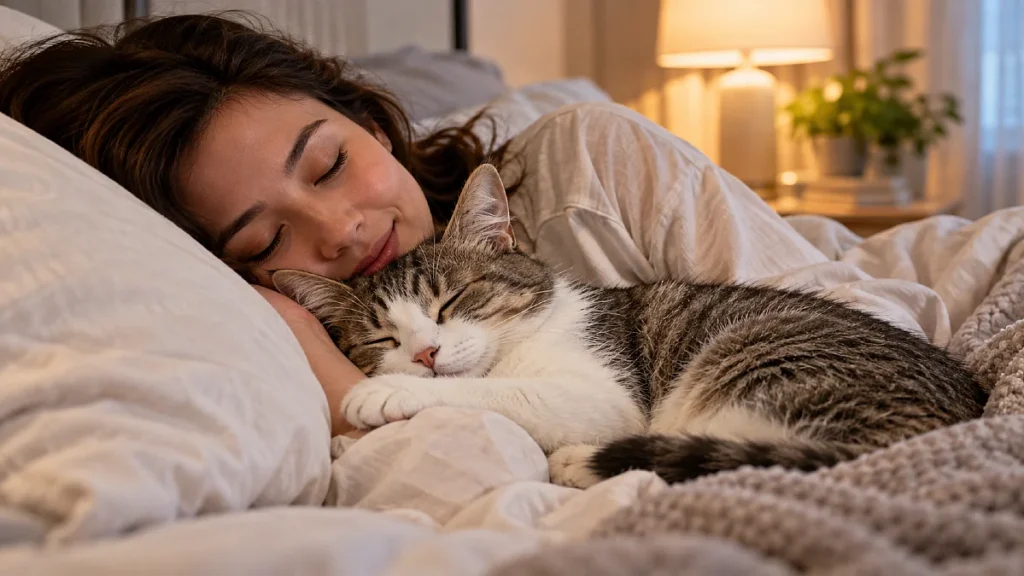 If Your Cat Sleeps With You, They’re Trying to Tell You This! 4 Your Cat May Feel More Secure When Sleeping Close to You