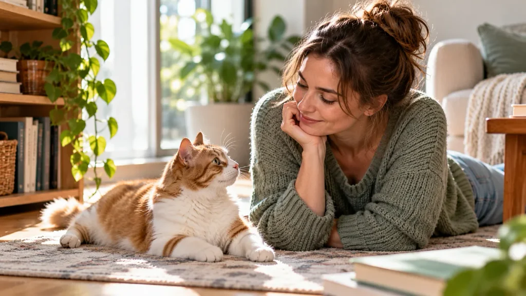 Why Your Cat Stays Near You Without Touching You 3 Cat