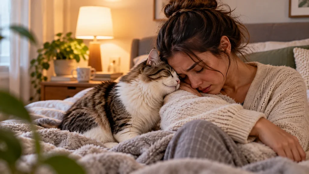 If Your Cat Sleeps With You, They’re Trying to Tell You This! 7 Your Cat May Notice When Something About Your Mood Changes