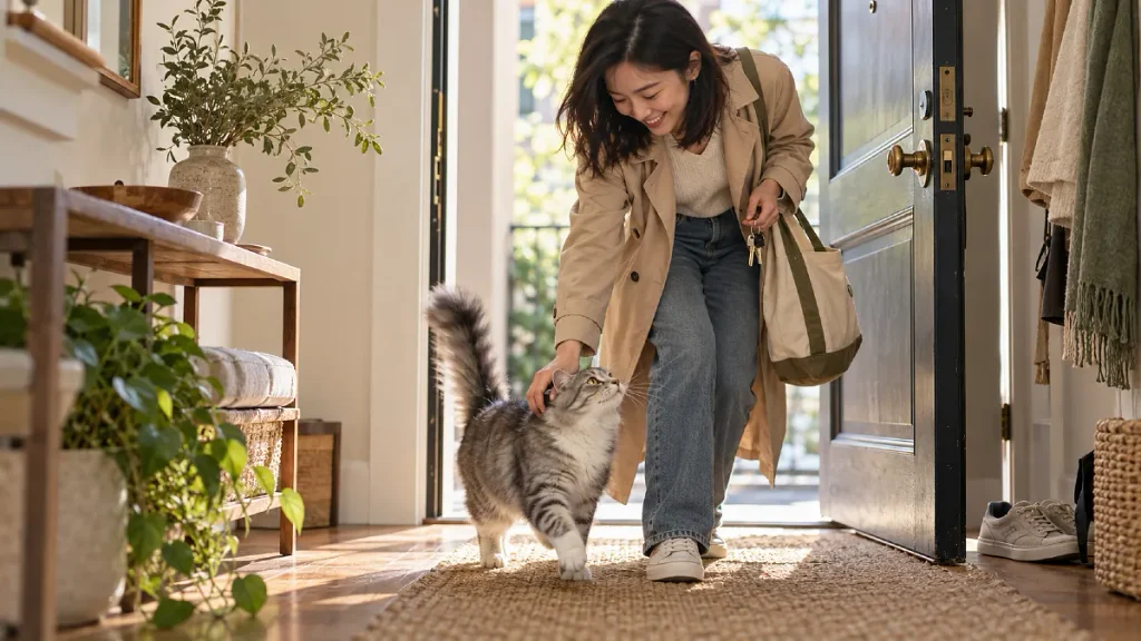 13 Heartbreaking Ways Your Cat Shows They've Missed You - Even If You Think They Didn't 10 Your Cat Rushes to the Door to Welcome You Home