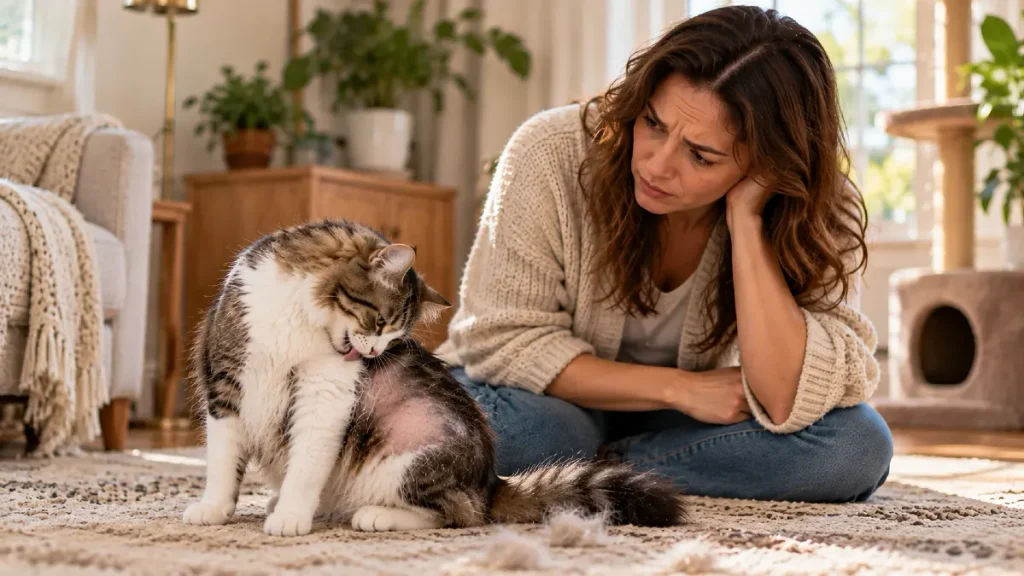 13 Heartbreaking Ways Your Cat Shows They've Missed You - Even If You Think They Didn't 9 Your Cat Grooms So Much That Their Fur Starts Thinning