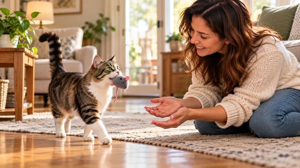 13 Heartbreaking Ways Your Cat Shows They've Missed You - Even If You Think They Didn't 11 Your Cat Starts Bringing You Toys or Other Gifts