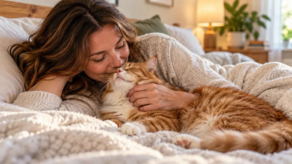 Why Your Male Cat Sleeps With You — Here’s What It Really Means 3 Why Your Warmth and Familiar Scent Make Him Stay Close